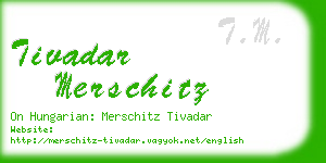 tivadar merschitz business card